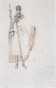 Fernand Khnopff Costume Drawing for Le Roi Arthus Arthus oil on canvas